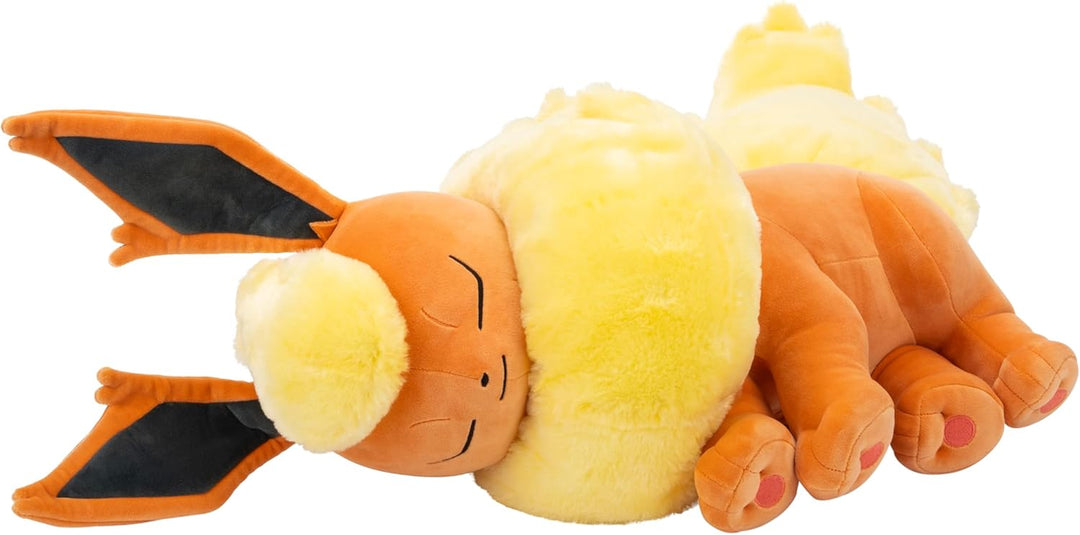 Pokémon Sleeping Plush 45cm Flareon - Orange/Yellow - Official Pokemon Stuffed colectible Toy for Ch