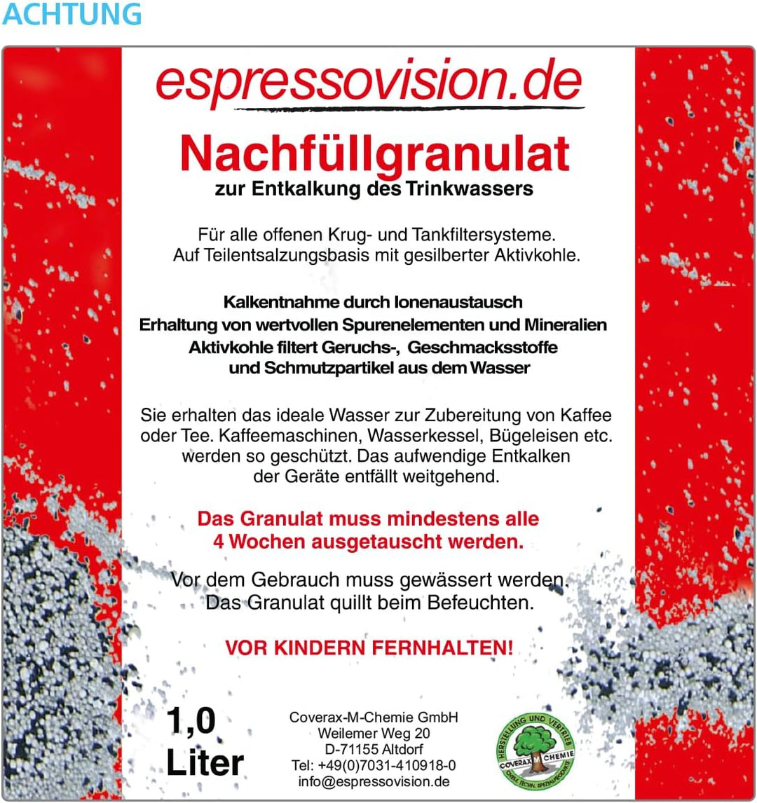 5 Liter Nachfüllgranulat - Wasserfilter Granulat für nachfüllbare Kartuschen I Füllgranulat/Filtergr