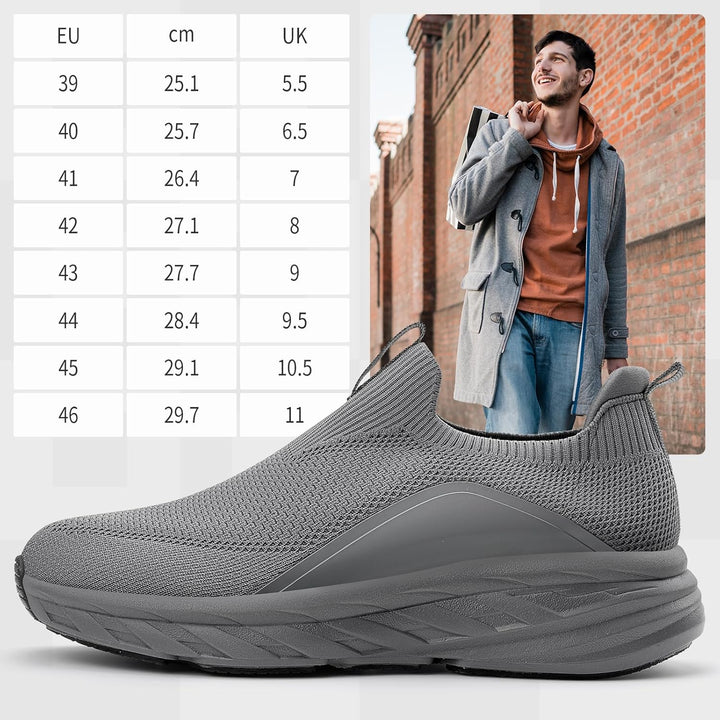 Sosenfer Slip On Sneaker Herren Ohne Schnürsenkel Schuhe Sportschuhe Laufschuhe Leichte Atmungsaktiv