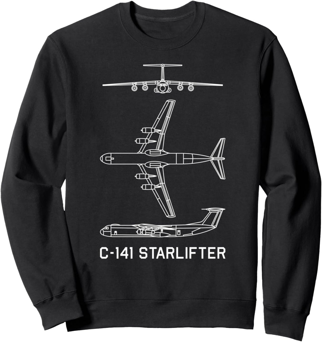 C-141 Starlifter Amerikanische Flugzeugpläne Sweatshirt