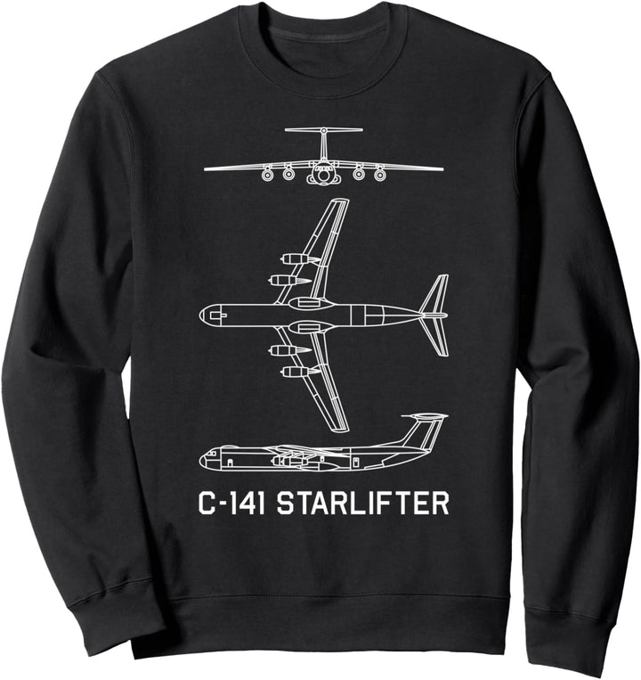 C-141 Starlifter Amerikanische Flugzeugpläne Sweatshirt