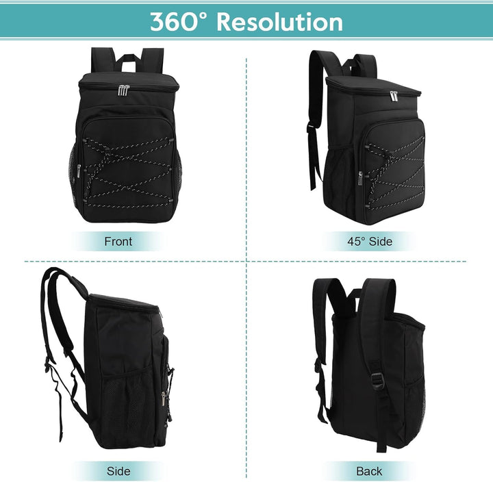 Kühlrucksack 23L, Gross Kühltasche Rucksack Isolierte Lunchtasche Picknickrucksack für Männer Frauen