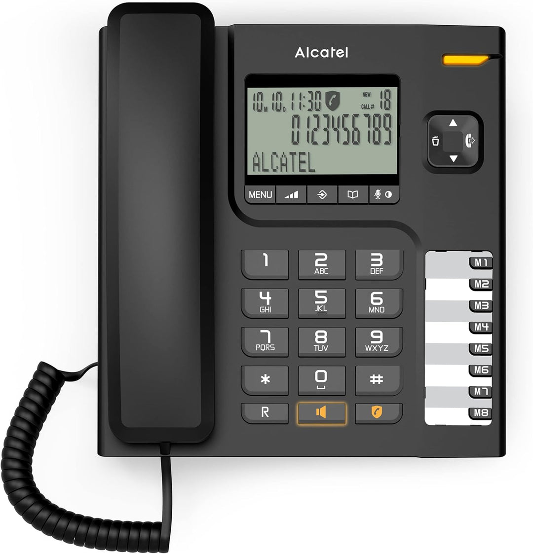 Alcatel T78, schnurgebundenes Festnetztelefon für Heim und Büro, grosses Display, 8 Direktwahltasten
