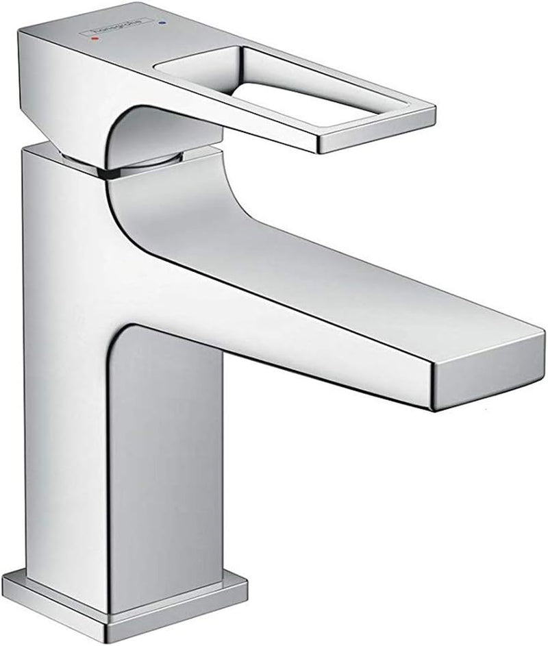 hansgrohe Wasserhahn Metropol (Armatur mit Auslauf Höhe 100 mm und Push-Open Ablaufgarnitur, langer