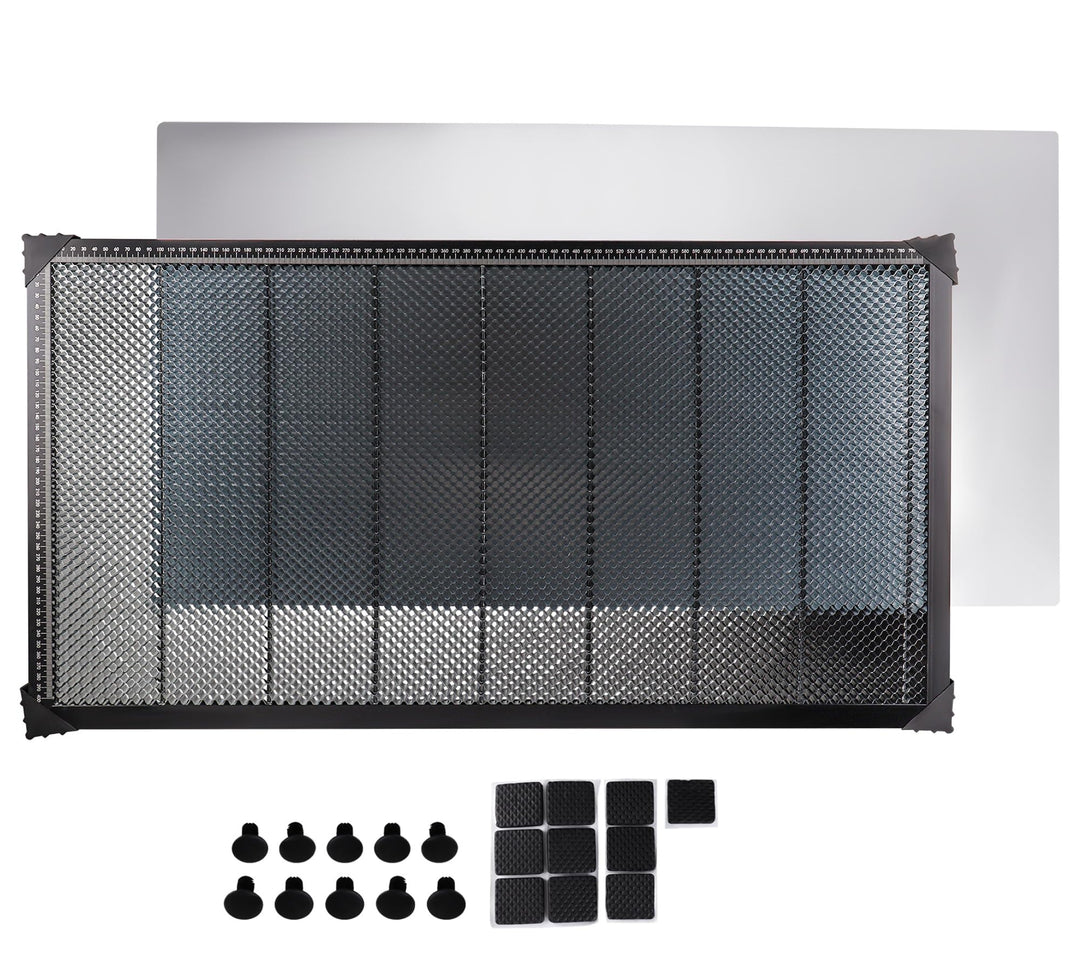 Laser Wabentisch 450x850mm mit Aluminiumplatte, Wärmeableitung &amp; Untergrundschutz, Mit X/Y Präzision