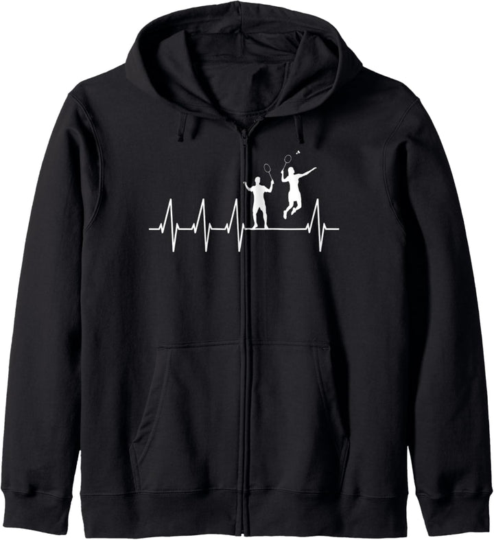 Badminton Mixed Team Shirt Herzschlag | Badminton Kapuzenjacke
