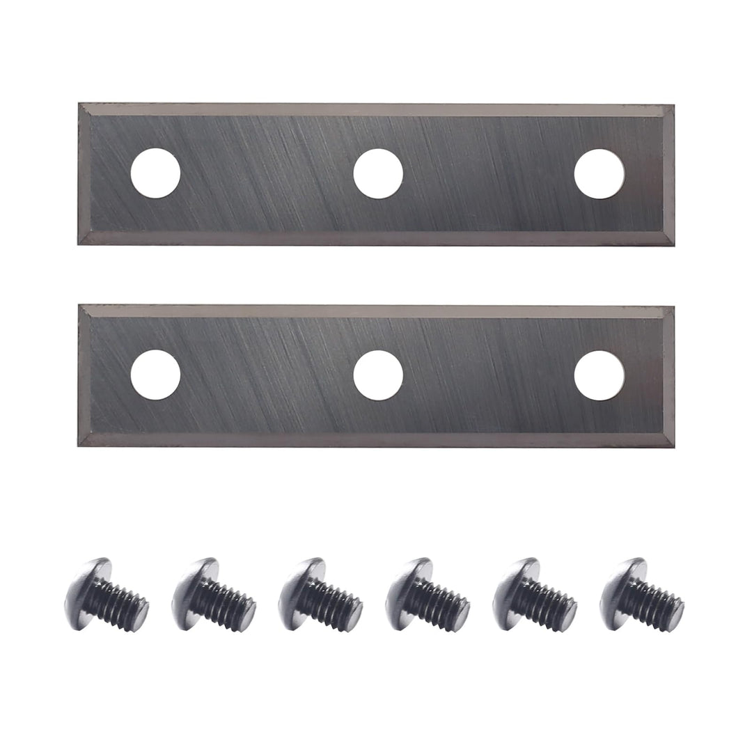 AKYLIN Wendeschneidplatten 2 Stück,50x12x1.5mm，4-Schneidkanten Wendemesser Hartmetalleinsätze (als E