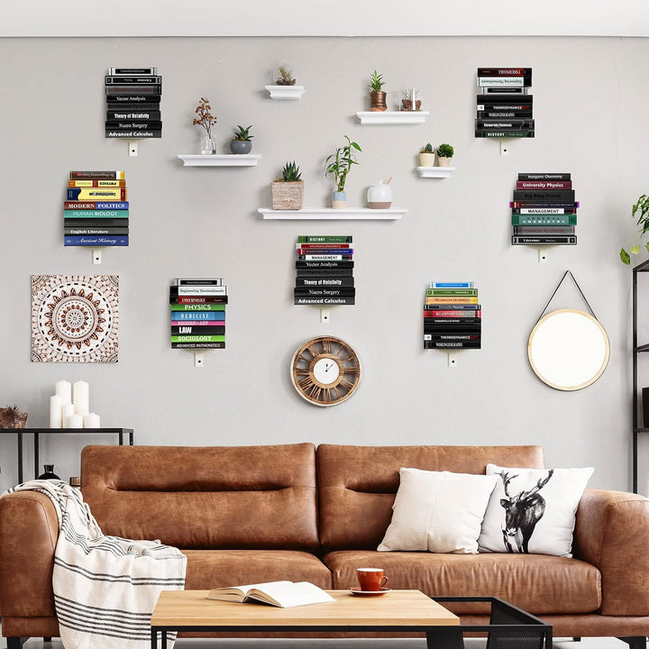 ART-GIFTREE Unsichtbares Bücherregal für Wand, Eisen, Schwebende Regale, schwebendes bücherregal Wan