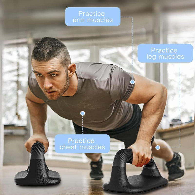 Kipika Liegestützgriffe, Push-up handles, Push-up bars aus Weichem Kunststoff, Anti-Rutsch-Polster a