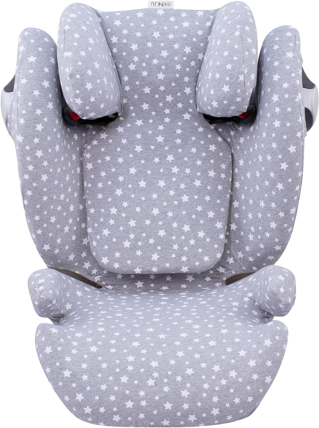 JYOKO Kids Bezug für Autositz Kompatibel mit Cybex Solution M und Pallas B - Fix (White Star), WHITE