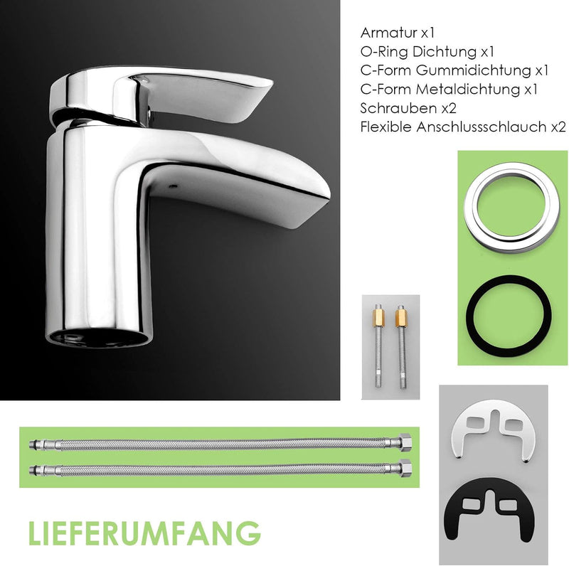 Design Wasserfall Wasserhahn Chrom Waschtischarmatur Einhebelmischer-Waschtischbatterie Bad Armatur