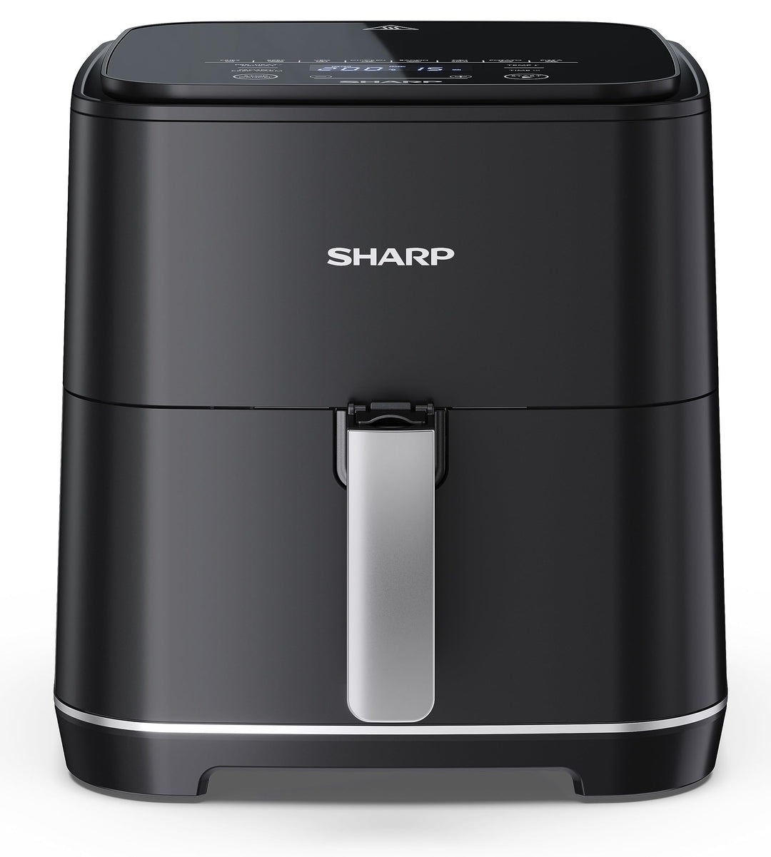 SHARP AF-GS552AE-B Heissluftfritteuse 5,5L mit digitaler Steuerung – Touchdisplay Funktion, 8 Progra