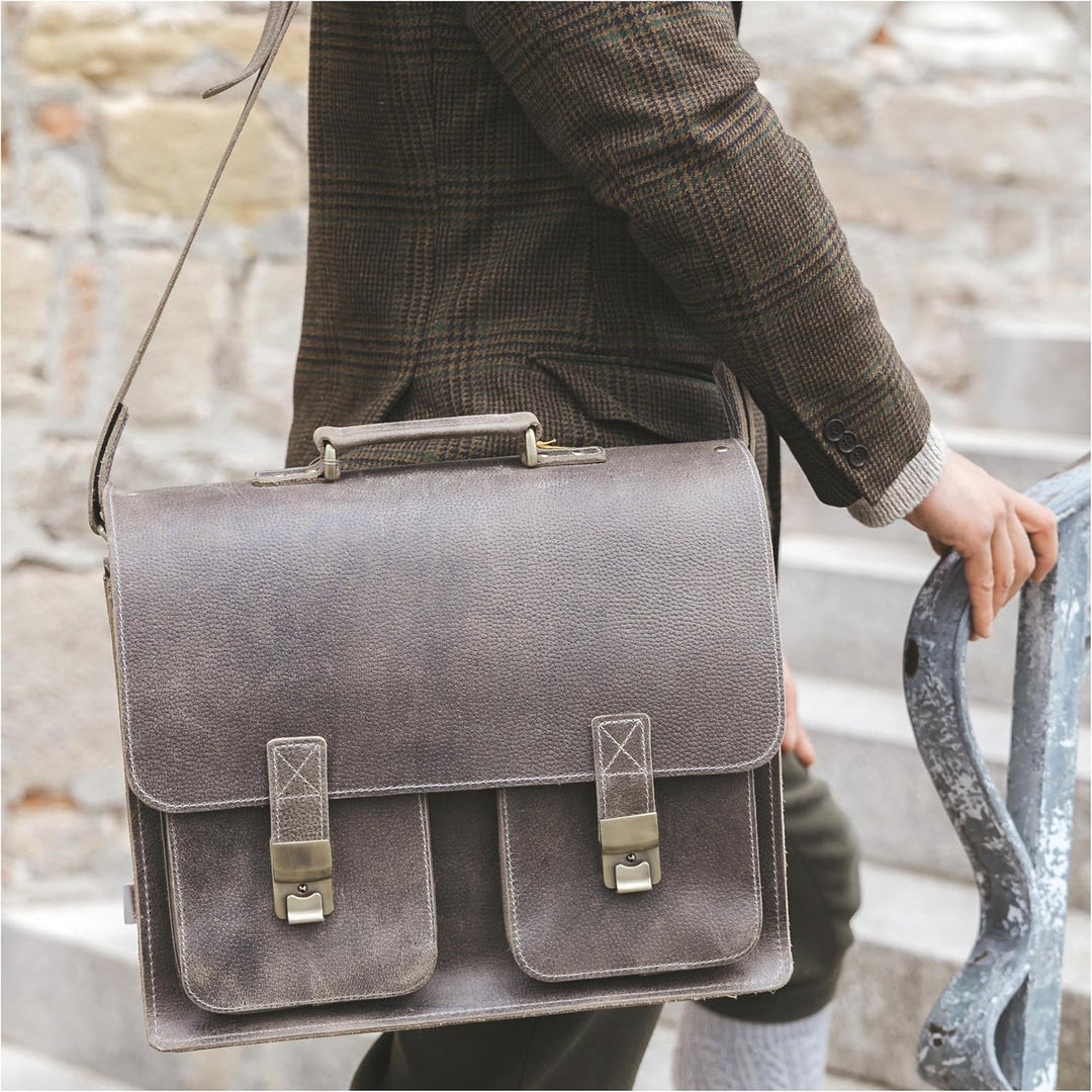 Grosse Aktentasche Lehrertasche Grösse XL aus Leder, für Damen und Herren, in verschiedenen Farben,
