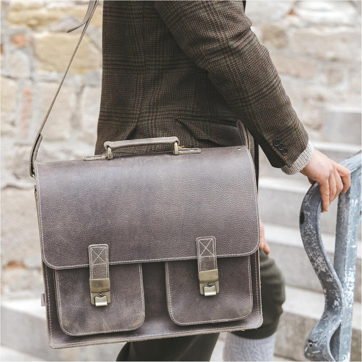 Grosse Aktentasche Lehrertasche Grösse XL aus Leder, für Damen und Herren, in verschiedenen Farben,