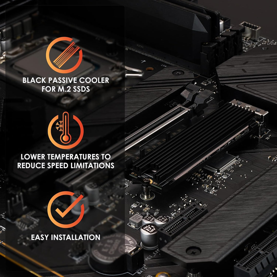 Thermal Grizzly - M.2 SSD Cooler - Inklusive 2x Minus Pad 8 Thermal Pads - Passiv Kühler für Next Ge