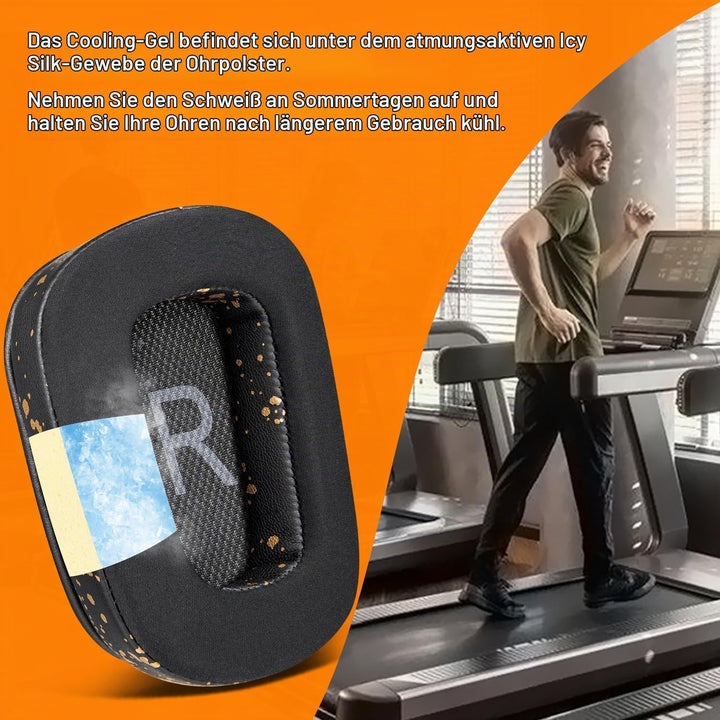 SOULWIT Kühlgel Ersatzpolster Ersatz Ohrpolster für Logitech G35 G930 G933 G933S G935 G633 G633S G63