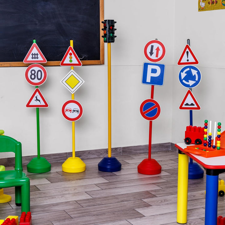 Italveneta Didattica 036 – Set 24 Verkehrszeichen mit Standfläche, aus Kunststoff