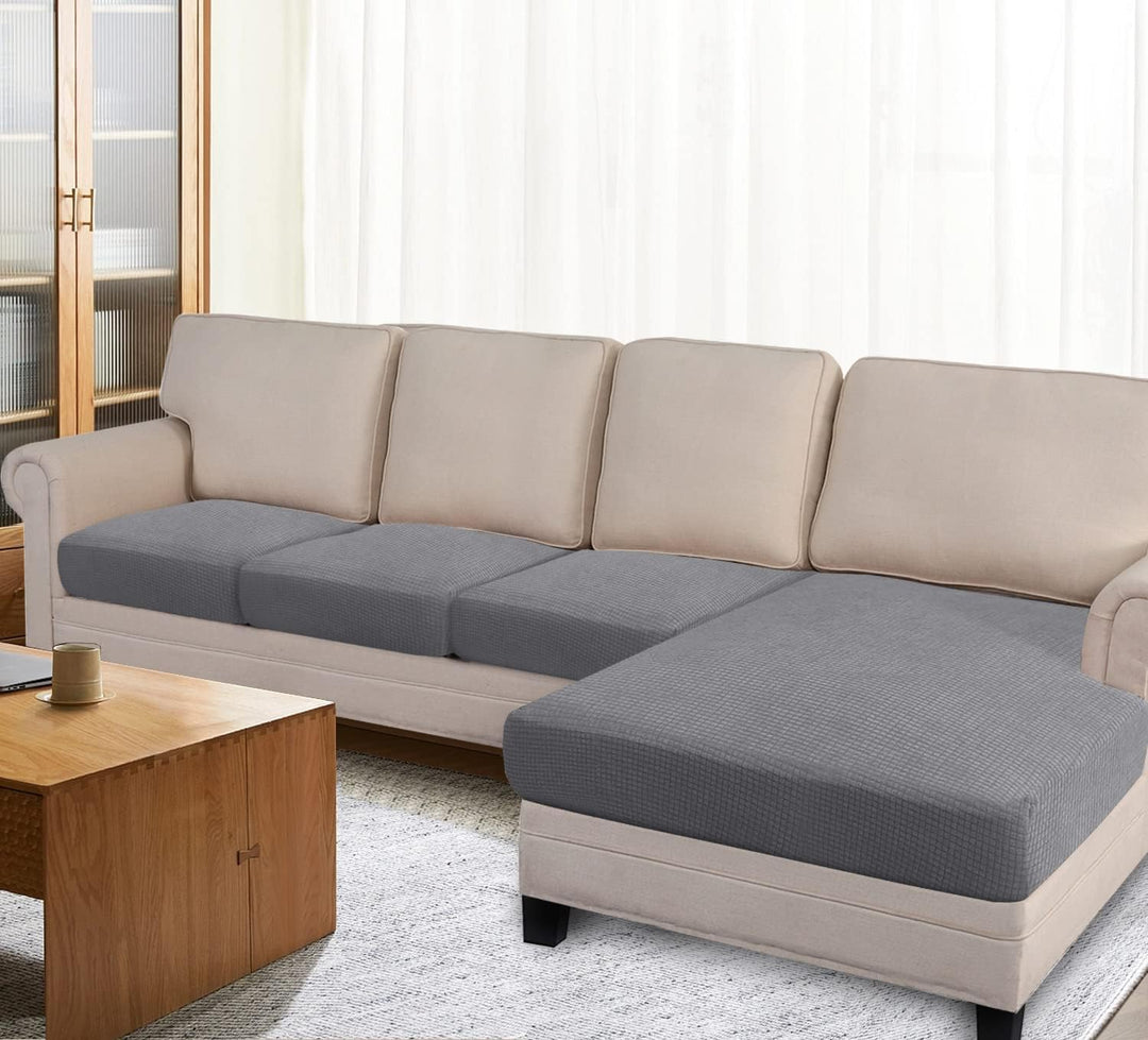 Granbest Premium Wasserabweisend 4 Stück Sektionssofa Sitzkissen Abdeckung Chaise Lounge Sofa Protec