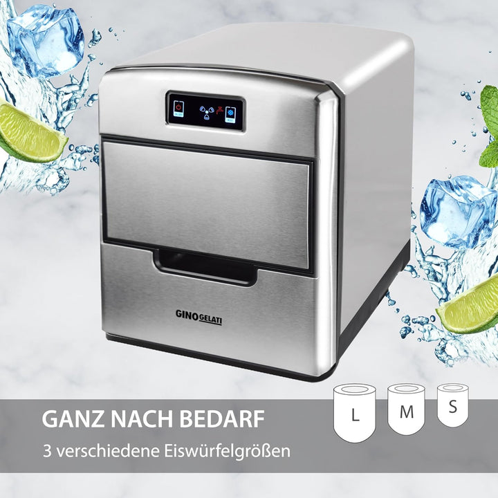 Syntrox Germany GG-175W de Luxe Digitaler Edelstahl Eiswürfelbereiter Eiswürfelmaschine Icemaker