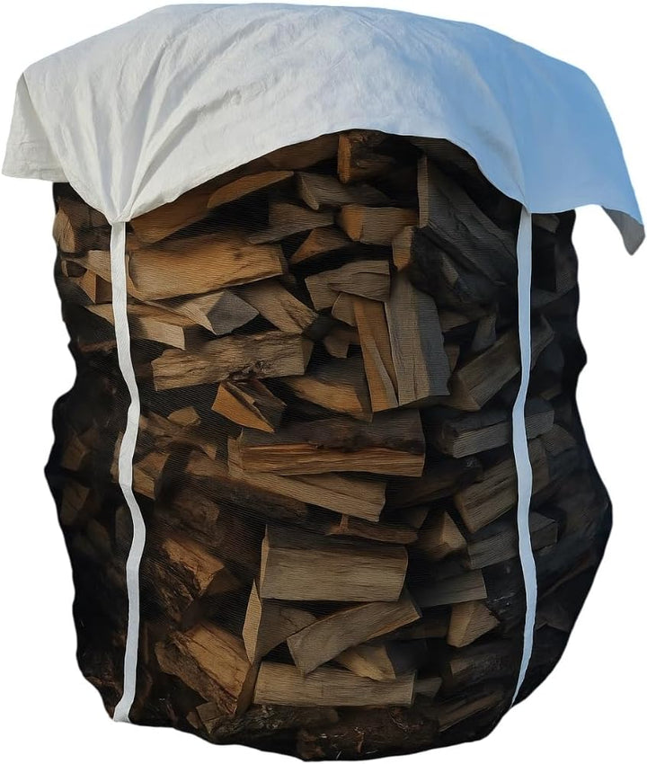 Woodbag Holz Big Bag Netzgewebe mit Sternboden 100x100x100/120/140/160cm für Brennholz (ohne Inhalt)