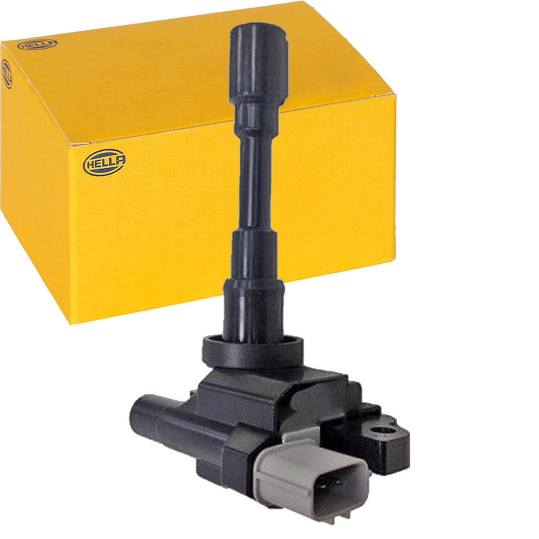 HELLA 5DA 358 000-391 Zündspule - 12V - 3-polig - Kerzenschachtzündspule - geschraubt
