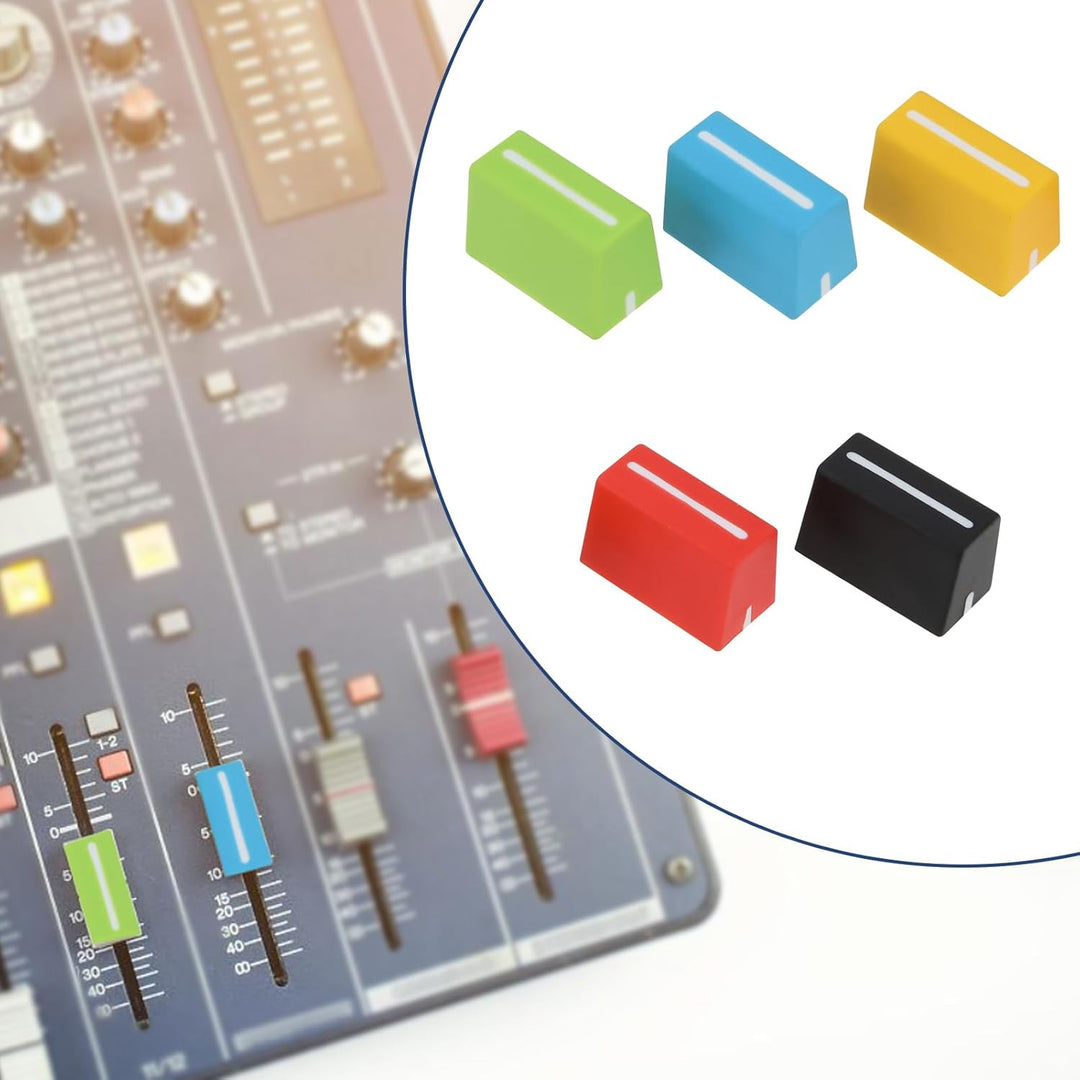 eMagTech 5 Stück Fader-Drehknöpfe, DJ-Controller, Mixer-Konsole, Fader, Ersatz, 22 x 11,5 x 14 mm, k