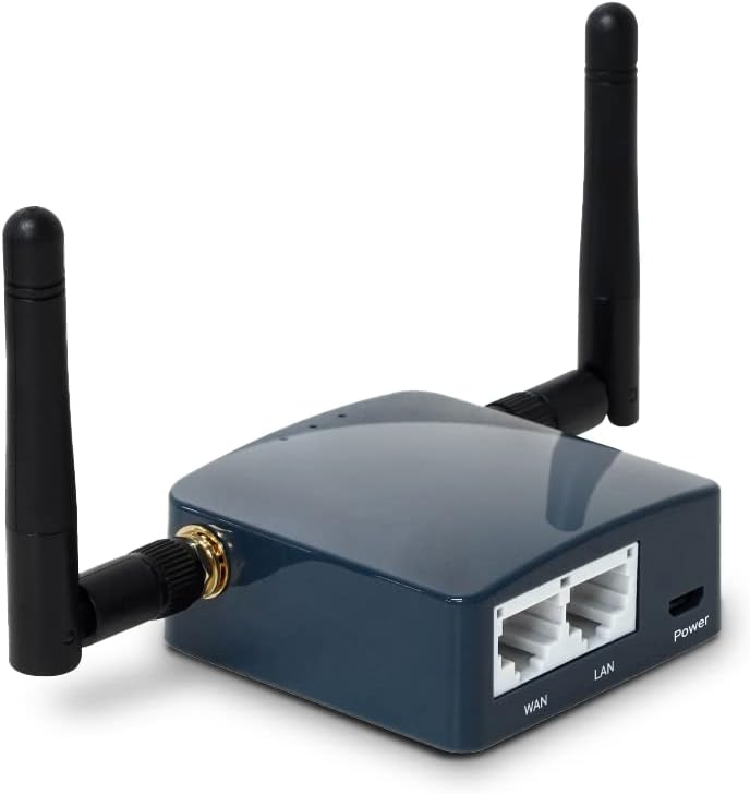 GL.iNet GL-AR300M16-Ext Mini Router with 2 dBi Outdoor Antenna, Wi-Fi Converter, OpenWrt Pre-Install