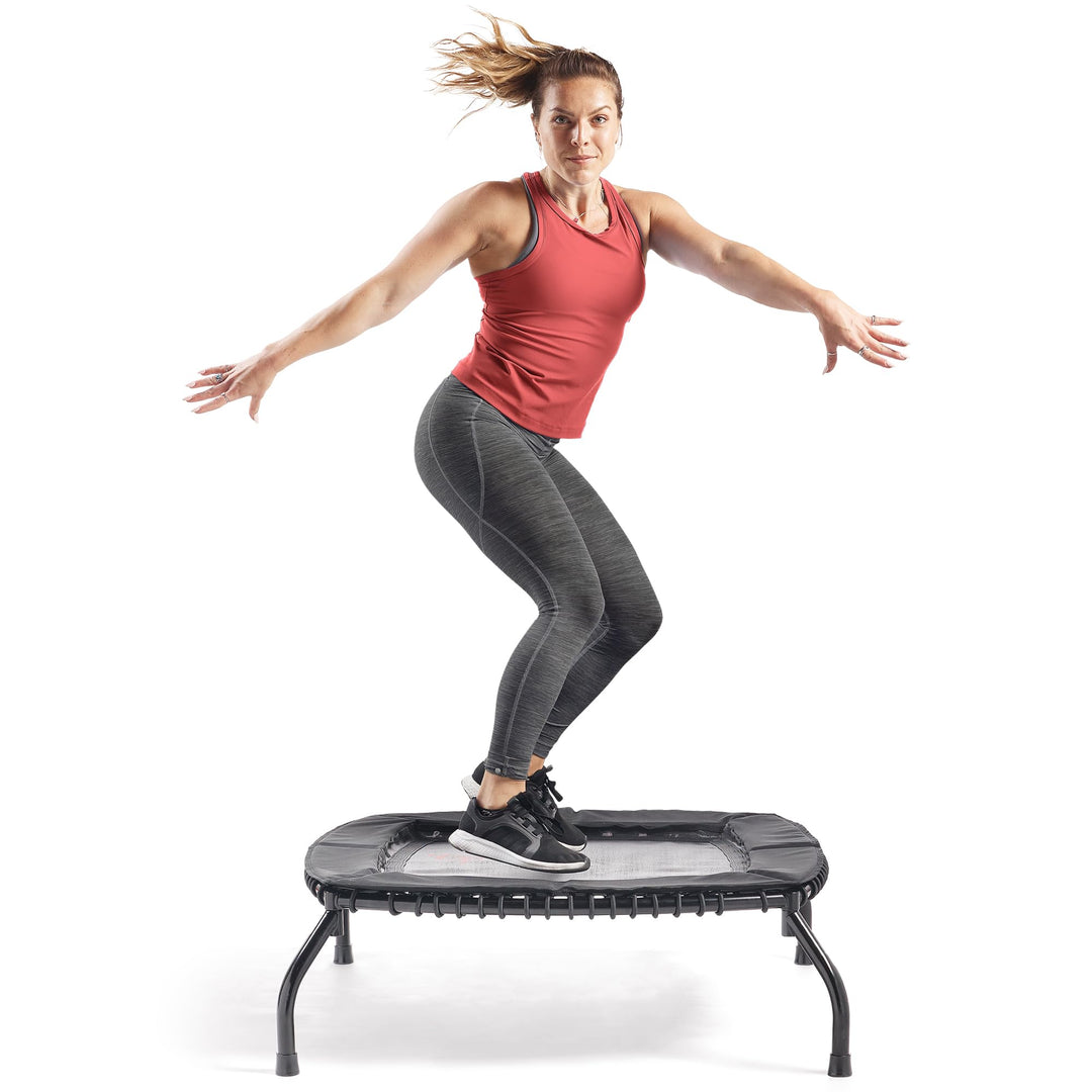 Sunny Eckiges Fitness-Trampolin mit Bungee-Federung, 91/102 cm | Trampolin ohne Metallfedern, Einzel