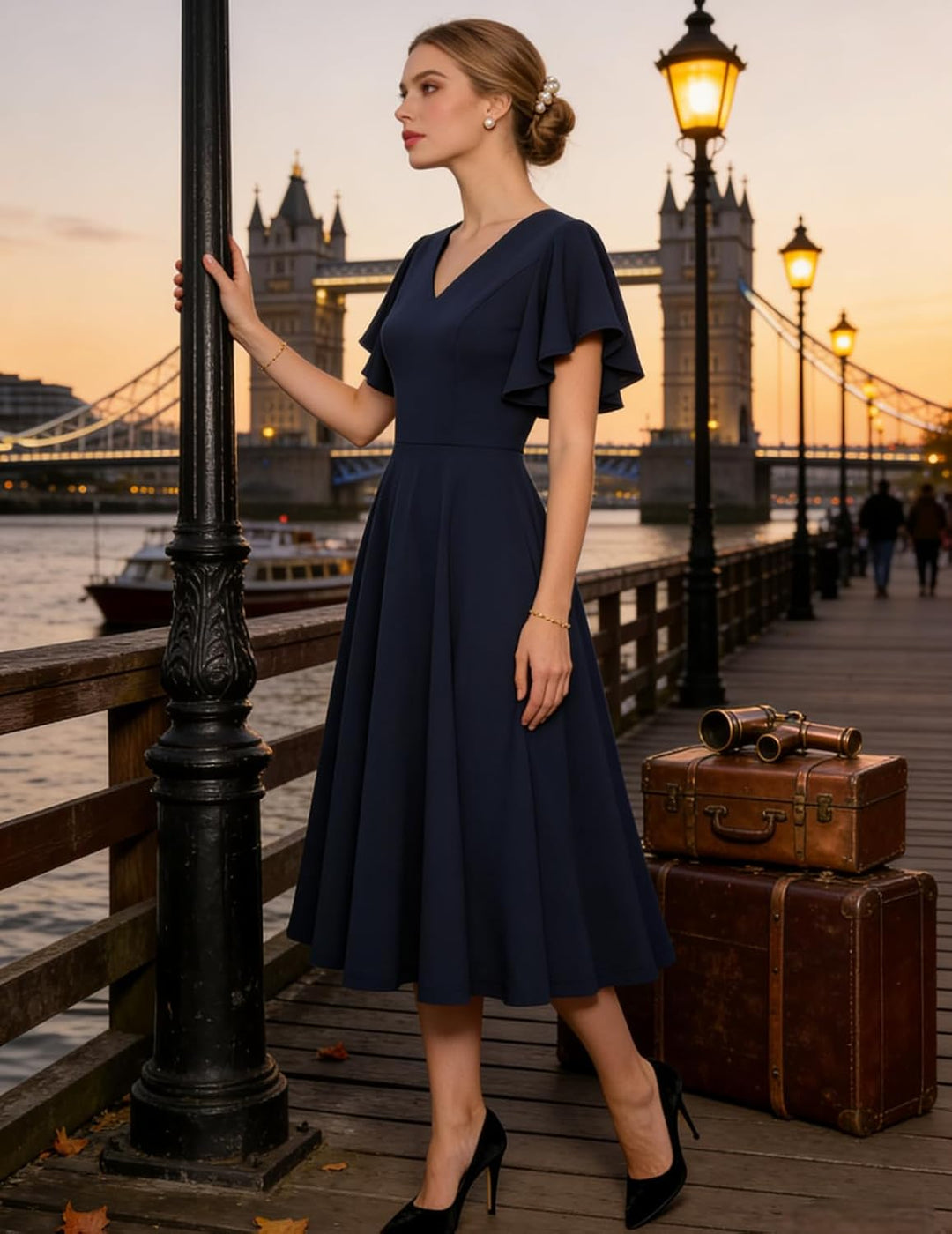 bridesmay Damen Kleider Vintage Kleider 50er Jahre Rockabilly A Line Cocktailkleid Abendkleider Eleg