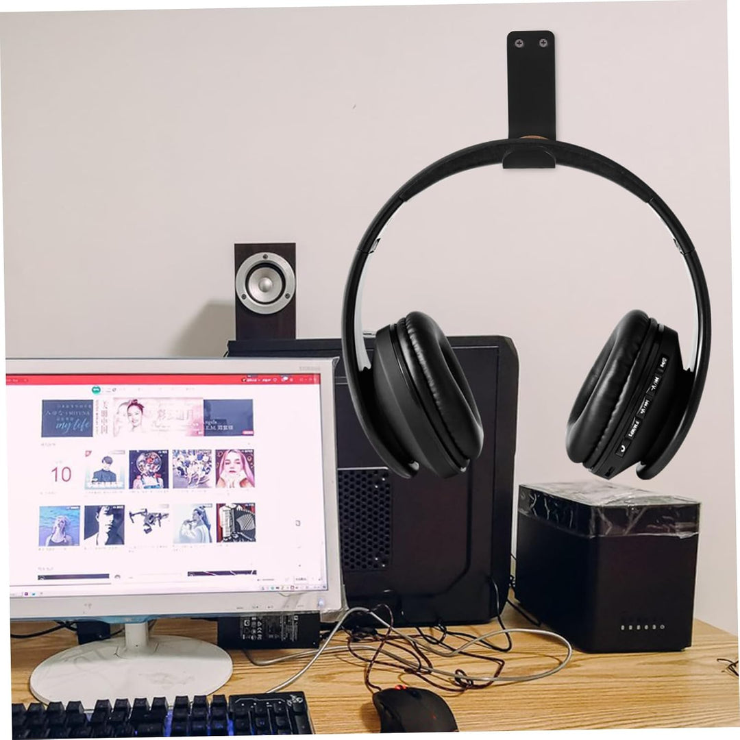 UKCOCO Kopfhörerhalterung aus Aluminiumlegierung Schwarz Headset Halterung für Schreibtisch mit Schu