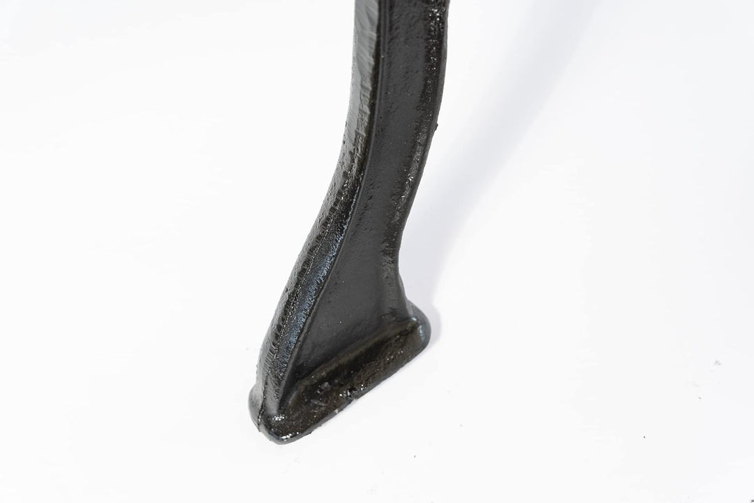 SEZAM Bankfüsse aus Gusseisen Schwarz x 2 Stück, mit Rückenlehne &amp; Armstütze - 56,5 x 38 x 77,5 cm,