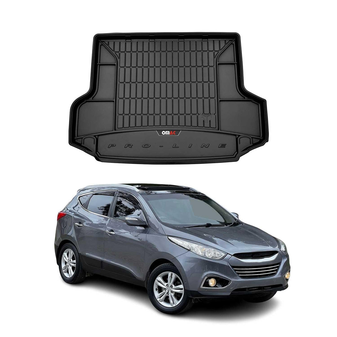OMAC Gummi Kofferraumwanne kompatibel mit Hyundai ix35 2009-2015 TPE Laderaumwanne Schwarz