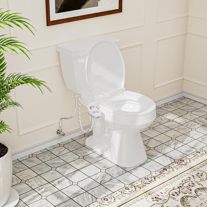 PIKETS Bidet Aufsatz Bidet Einsatz für Toilette WC Toilettensitz Bidet Aufsatz Wasserdruckregelung,