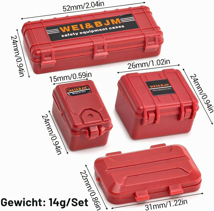 RC Crawler Car Dachdekoration 10-in-1 Tankaufbewahrungsbox, Gepäcknetz, Schaufel, Für Traxxas Desert