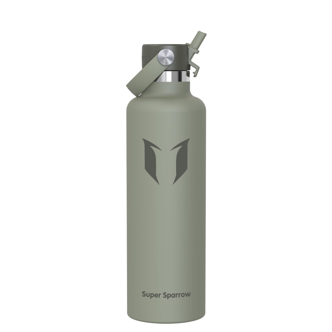 Super Sparrow Trinkflasche Edelstahl - Thermobecher - 350ml, 500ml, 750ml, 1L, 1.2L - FlipFlow Trink