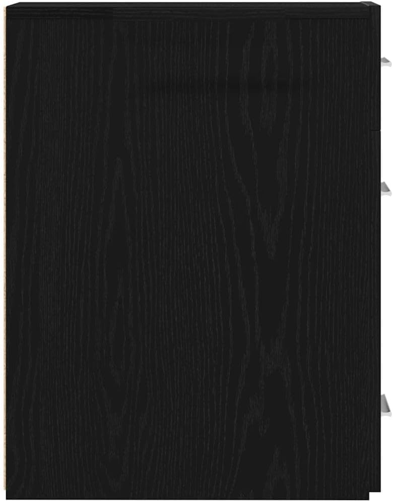 vidaXL Apothekerschrank Schwarz Eichen-Optik 20 x 45,5 x 60 cm, Moderner Apothekerschrank, rechtecki