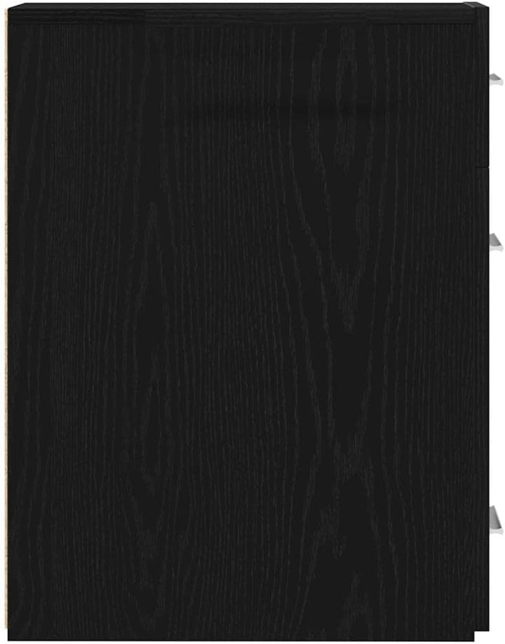 vidaXL Apothekerschrank Schwarz Eichen-Optik 20 x 45,5 x 60 cm, Moderner Apothekerschrank, rechtecki