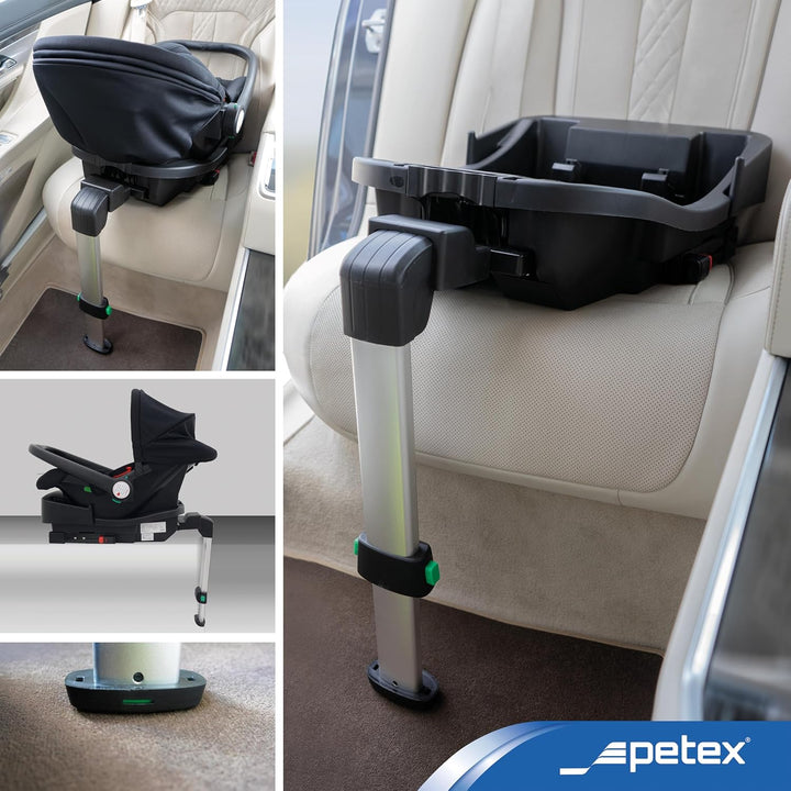 PETEX i-Size ISOFIX Basisstation passend für Babyschale/Autositz in schwarz, 1 Stück