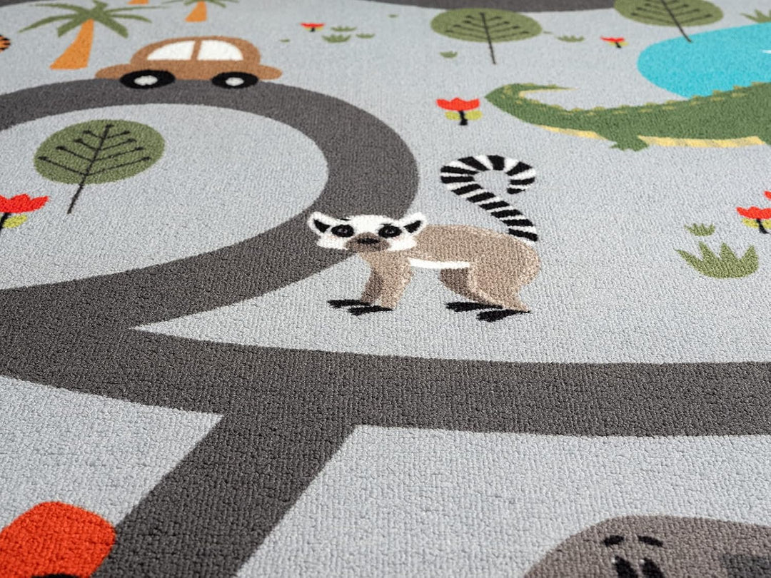 the carpet Happy Life Kinderzimmer, Kinderteppich, Spielteppich, Waschbar, Strassenteppich, Strasse,