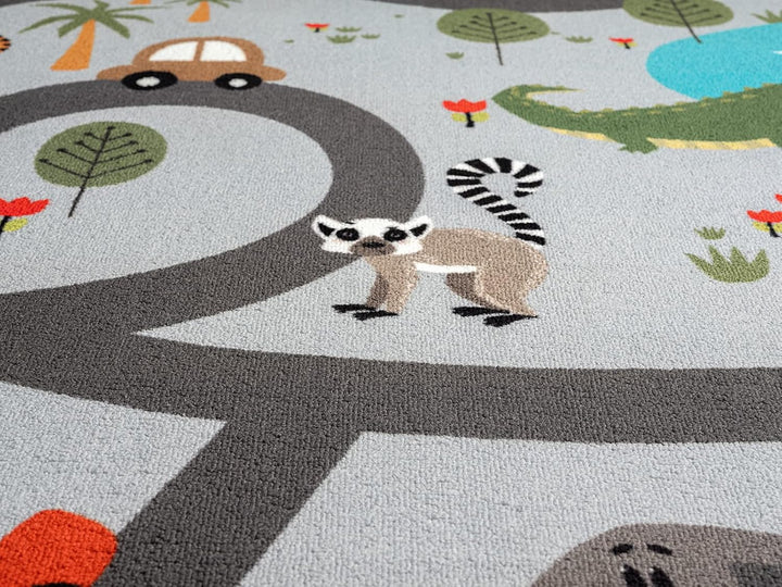 the carpet Happy Life Kinderzimmer, Kinderteppich, Spielteppich, Waschbar, Strassenteppich, Strasse,