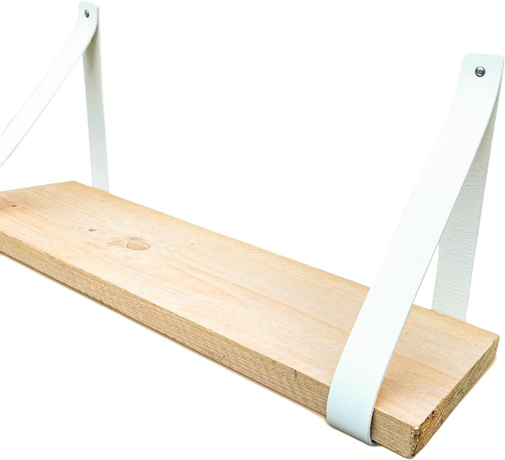 Brute Strength - Regalträger Leder - Weiss - 6 Stück - Regalträgerungen - Wandhalterungen - Regalrie