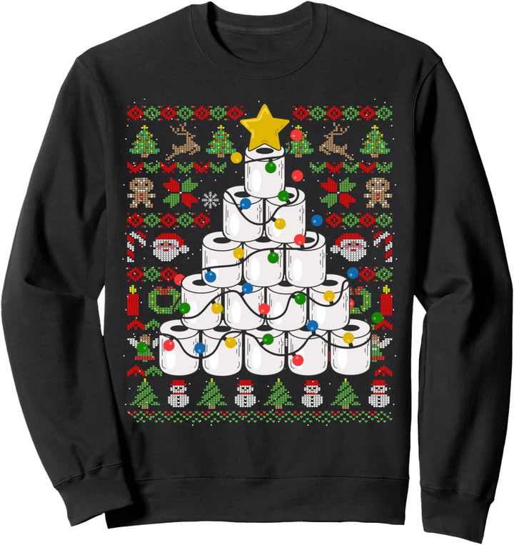 Ugly Christmas Toilettenpapier Weihnachtsbaum 2020 Geschenk Sweatshirt