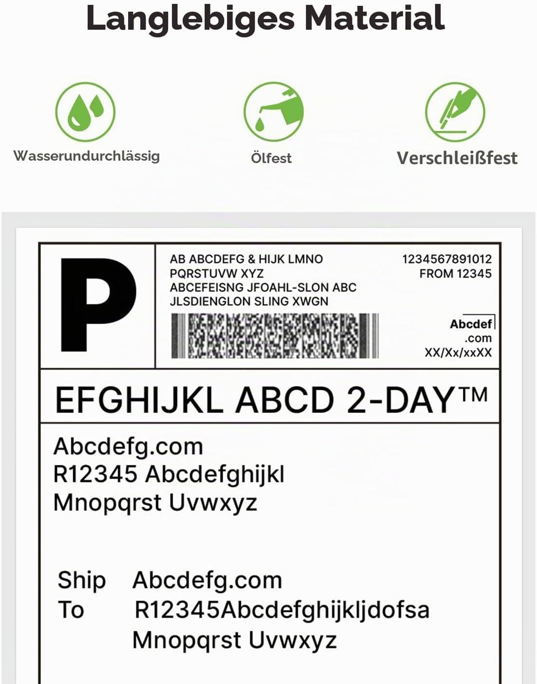 Thermodirekt-Versandetiketten (500 Stück, 10,2 x 15,2 cm), Nelko Thermo-Etiketten für Thermodrucker,