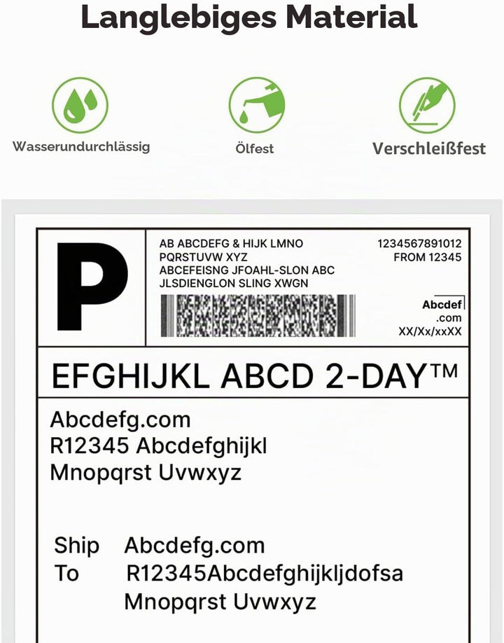 Thermodirekt-Versandetiketten (500 Stück, 10,2 x 15,2 cm), Nelko Thermo-Etiketten für Thermodrucker,