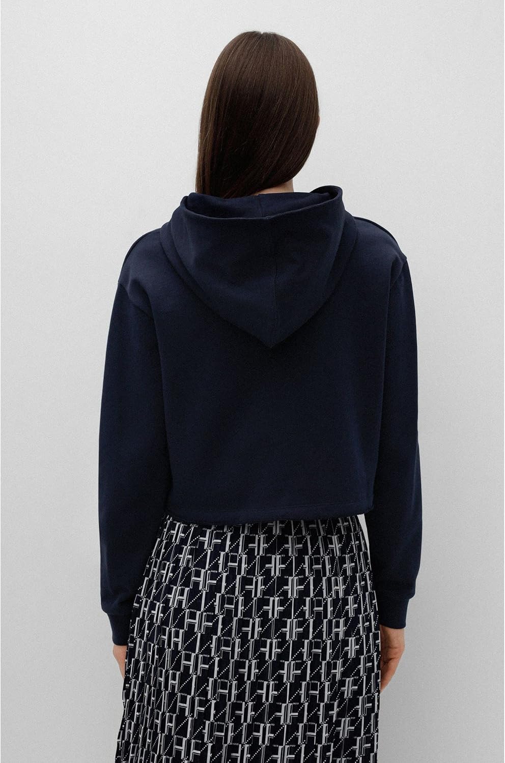HUGO Damen Kapuzenpullover S Open Blue464, S Open Blue464