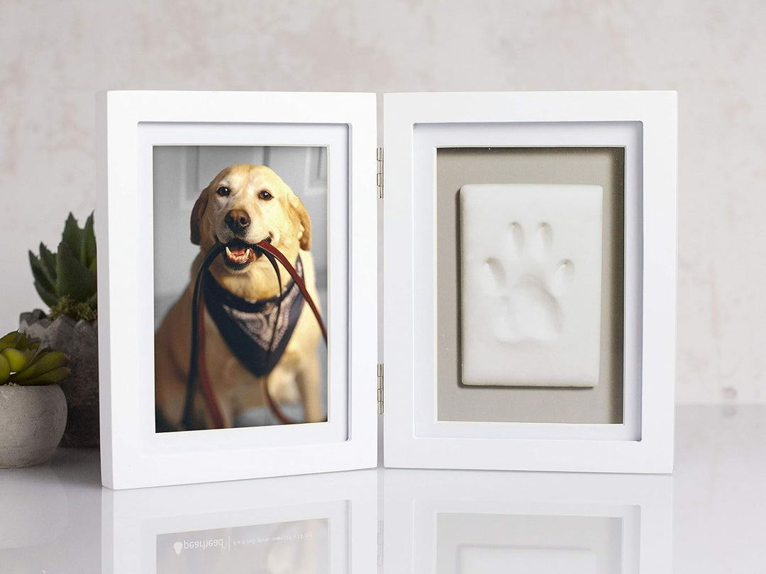 Pearhead Pet Pawprints Desk Picture Frame and Imprint Kit, No Mess Pet Paw Print Frame, Keepsake Mem