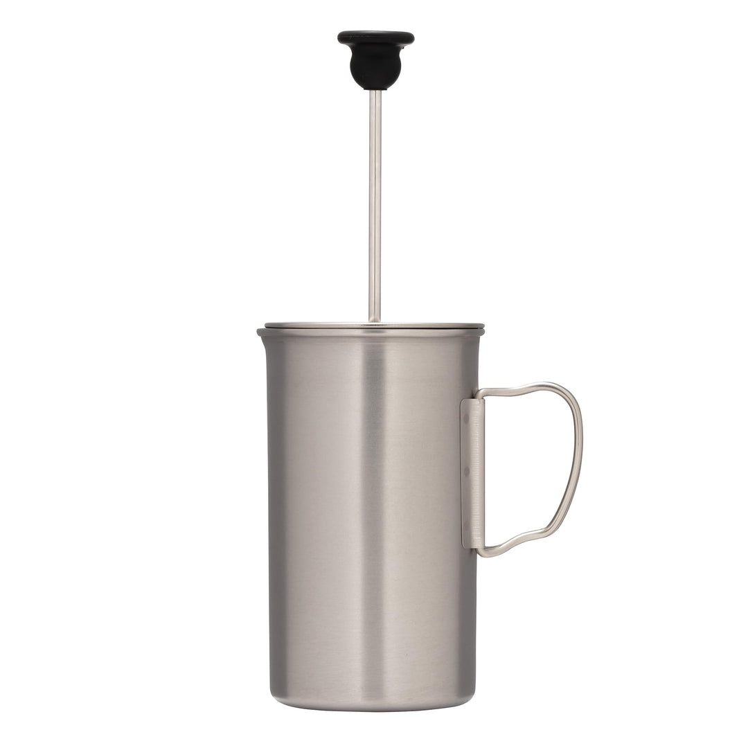 Snow Peak Titanium French Press, Silber, leichte Kaffeepresse für Zuhause, Rucksackreisen, Camping u
