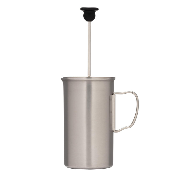 Snow Peak Titanium French Press, Silber, leichte Kaffeepresse für Zuhause, Rucksackreisen, Camping u