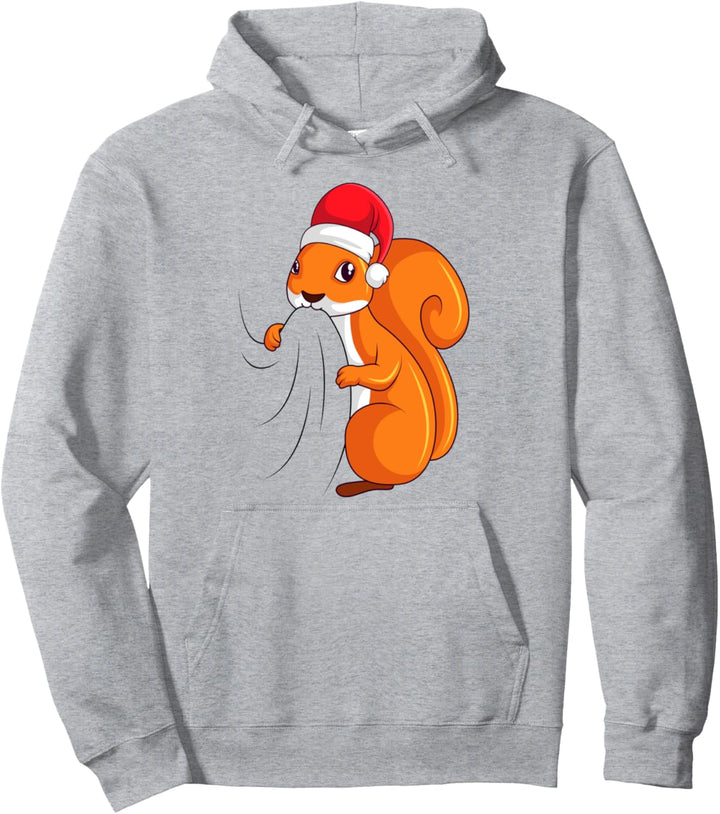 Eichhörnchen Weihnachten Kinder Damen Mädchen Pullover Hoodie