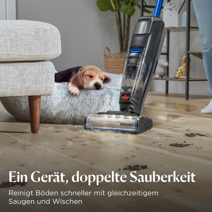 BISSELL CrossWave OmniFind, Kabelloser Nass Trockensauger, Saugen & Wischen in Einem, FurFinder LED-